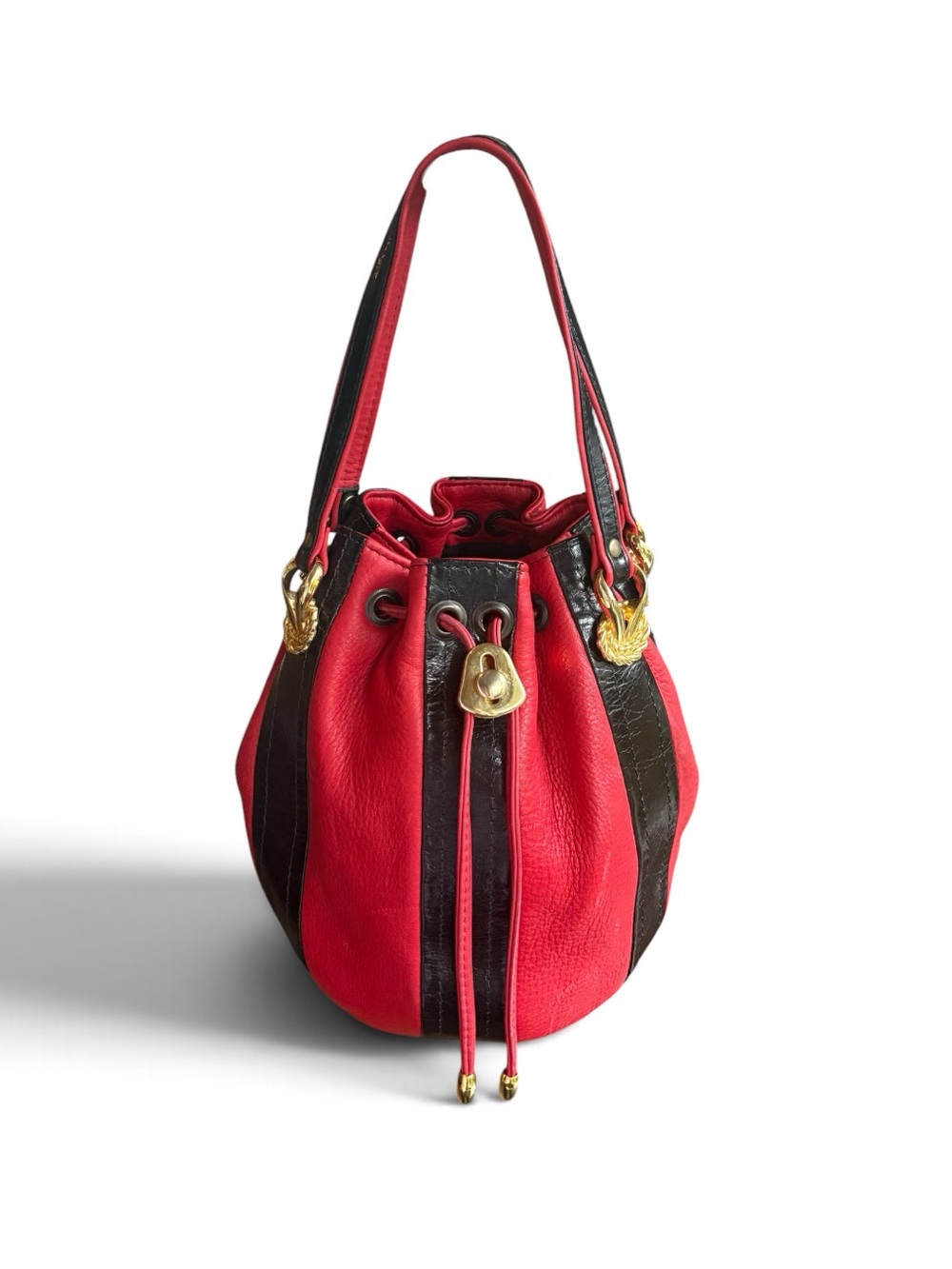 Rare Vintage 80s/90s DURABILT Canada Genuine Leather Bucket Bag